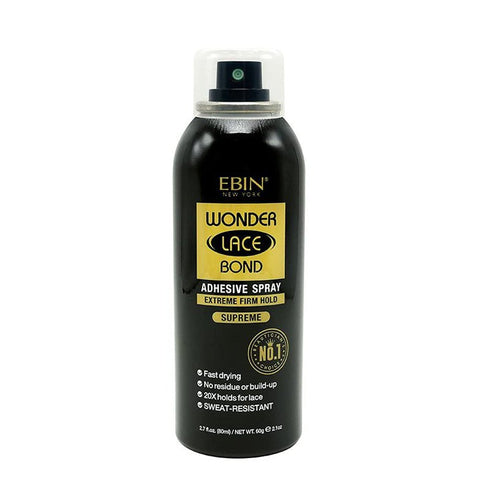EBIN NEW YORK Wonder Lace Bond Adhesive Spray Supreme-Extreme Firm Hold 80ml
